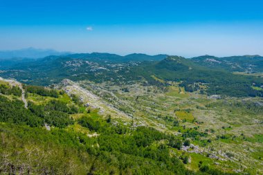 Karadağ 'daki Lovcen Ulusal Parkı' nın manzarası