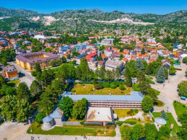 Karadağ 'ın Çetince kentindeki Bilardo Sarayı Panorama manzarası
