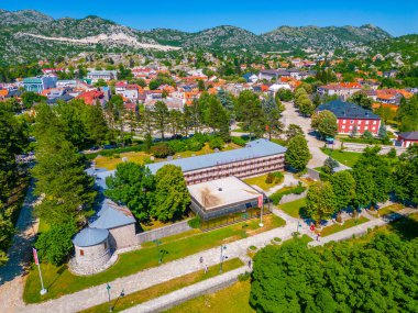 Karadağ 'ın Çetince kentindeki Bilardo Sarayı Panorama manzarası