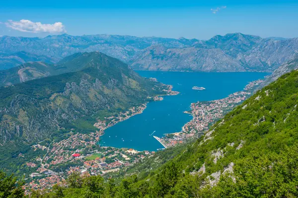 Panorama Bahía Boka Kotorska Montenegro —  Fotos de Stock