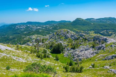Karadağ 'daki Lovcen Ulusal Parkı' nın manzarası