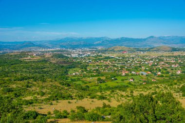 Karadağ 'ın Podgorica başkentinin Panorama manzarası
