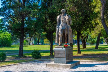 Karadağ 'ın Podgorica kentindeki Josip Broz Tito Heykeli