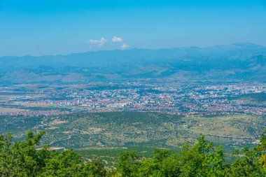 Karadağ 'ın Podgorica başkentinin Panorama manzarası