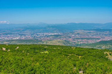 Karadağ 'ın Podgorica başkentinin Panorama manzarası