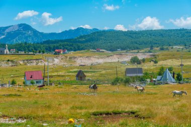 Karadağ 'ın Korita köyünün Panoraması