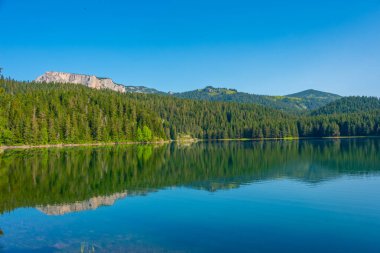 Crno Jezero namı diğer Kara Göl Karadağ 'daki Durmitor Milli Parkı' nda