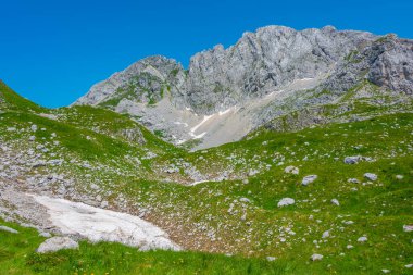 Karadağ 'ın Bobotuv Kuk dağının hakim olduğu Durmitor Milli Parkı Panoraması