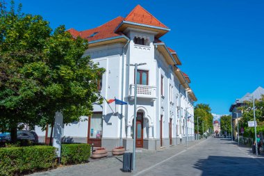 Romanya 'daki Targu Jiu' da Calea Eroilor Caddesi