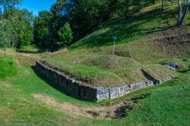 Dacian Fortress Costesti in Orastie mountains in Romania clipart