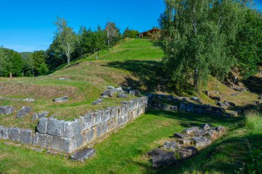 Dacian Fortress Costesti in Orastie mountains in Romania clipart