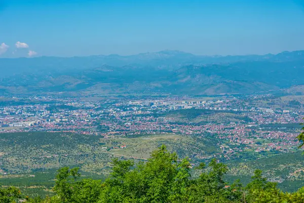 Karadağ 'ın Podgorica başkentinin Panorama manzarası