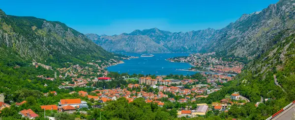 Panorama Bahía Boka Kotorska Montenegro — Foto de Stock
