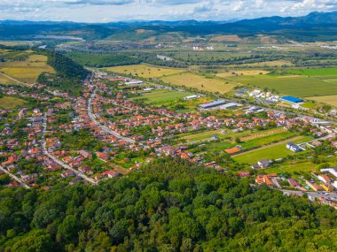 Rumen kenti Deva 'nın Panorama manzarası