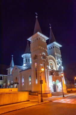 Romanya 'nın Baia Mare kentindeki Ortodoks Kilisesi Aziz Stefan' ın Gece Görüşü