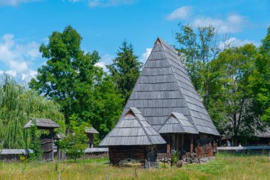 Romanya 'nın Sighetu Marmatiei kentindeki Maramures Köy Müzesi