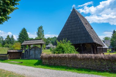 Romanya 'nın Sighetu Marmatiei kentindeki Maramures Köy Müzesi
