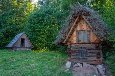 Romanya 'nın Cluj-Napoca kentinde Romulus Vuia Etnografi Parkı