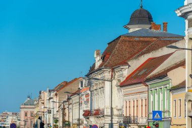 Romanya 'nın Cluj-Napoca kentindeki tarihi evler