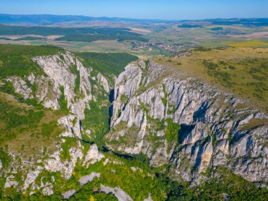 Romanya 'daki Turda Vadisi Panorama Manzarası