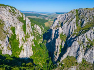 Romanya 'daki Turda Vadisi Panorama Manzarası