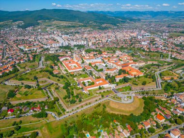 Rumen kenti Alba Iulia 'nın Panorama manzarası