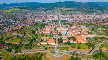 Rumen kenti Alba Iulia 'nın Panorama manzarası