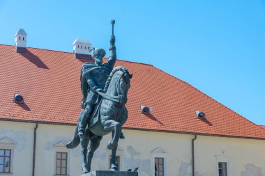 Romanya 'nın Alba Iulia kentindeki Cesur Atlı Michael Heykeli