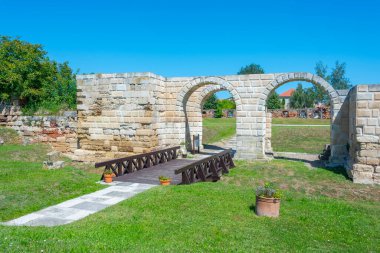 Romanya 'nın Alba Iulia kentinin güney kapısındaki Apulum Roma castrumu