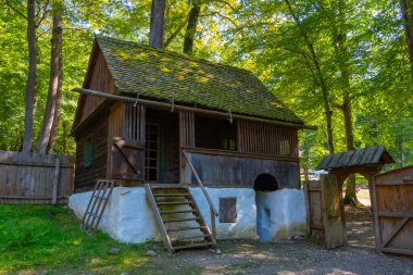 Romanya 'nın Sibiu kentindeki Astra etnografi müzesinde tarihi evler