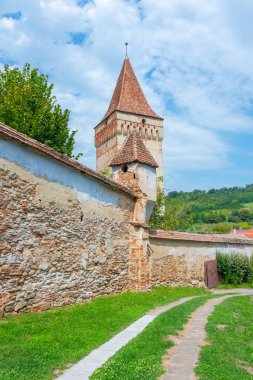 Romanya 'daki Lüteriyen güçlendirilmiş Mosna Kilisesi
