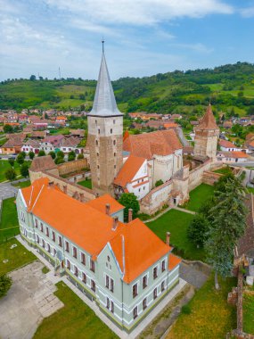 Romanya 'daki Lüteriyen güçlendirilmiş Mosna Kilisesi