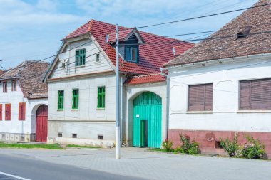 Romanya 'nın Mosna köyündeki tipik Sakson evleri