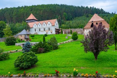 View of the Lazar castle in Lazarea, Romania clipart