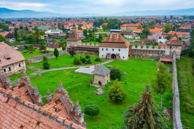 View of the Lazar castle in Lazarea, Romania clipart