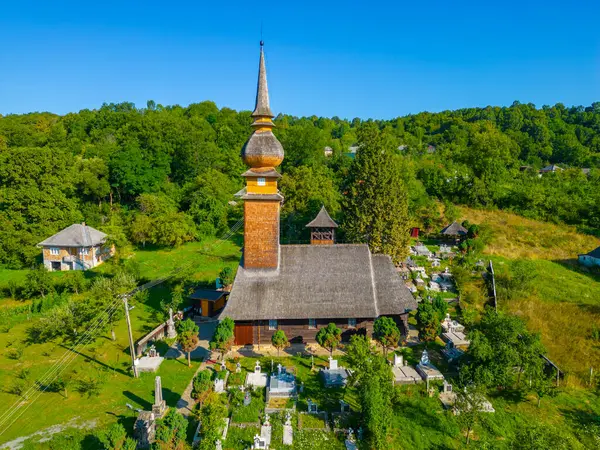 stock image The wooden church Nativity of the Mother of God from Laschia in Romania