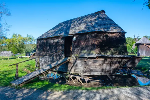 stock image Floating mills at Astra ethnography museum in Sibiu, Romania