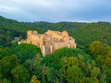 Romanya 'daki Neamt kalesinin Panorama manzarası