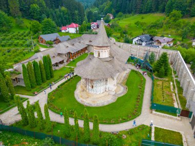 Romanya 'daki Voronet Manastırı Panoraması