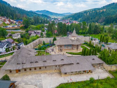 Romanya 'daki Voronet Manastırı Panoraması
