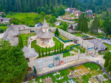 Romanya 'daki Voronet Manastırı Panoraması