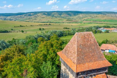 Romanya 'nın Viscri köyündeki güçlendirilmiş kilise