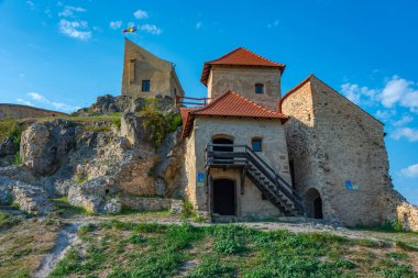 Romanya 'daki Rupea kalesinin Panorama manzarası