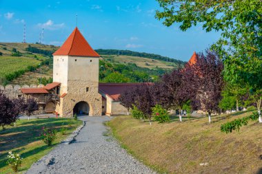 Romanya 'daki Rupea kalesinin Panorama manzarası