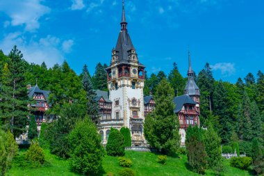 Romanya 'daki Peles şatosunda yaz günü