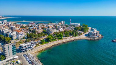 Romanya 'nın eski Köstence kentinin hava manzarası