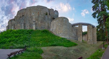 Romanya 'daki Neamt kalesinin Panorama manzarası
