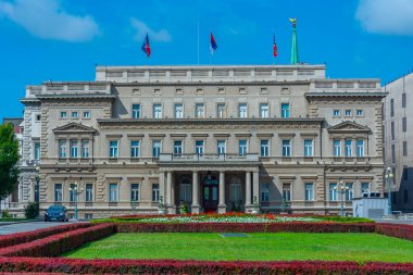 Belgrad, Sırbistan'daki eski saray binasının görünümü