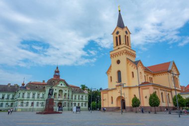 Sırbistan 'ın Zrenjanin kentindeki Özgürlük Meydanı