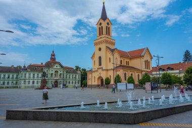 Sırbistan 'ın Zrenjanin kentindeki Özgürlük Meydanı